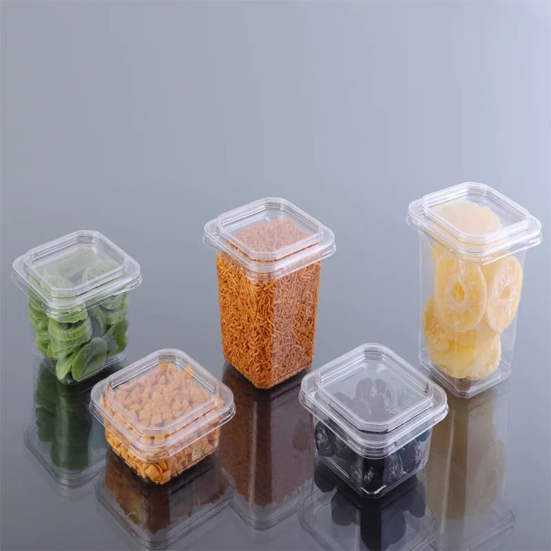 Clear PET food containers